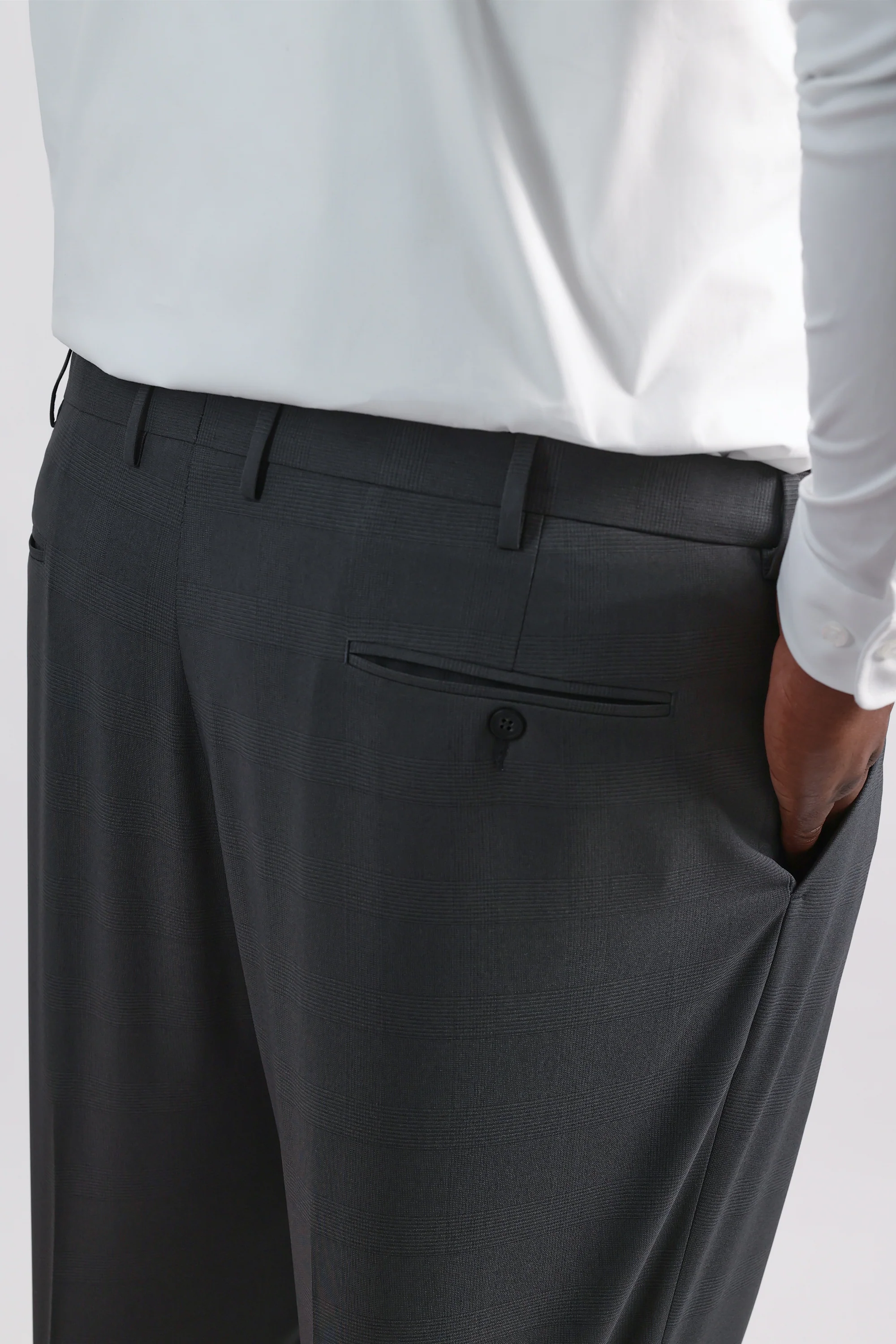 Big & Tall Premium Comfort Tonal Plaid Dress Pant - Image 5