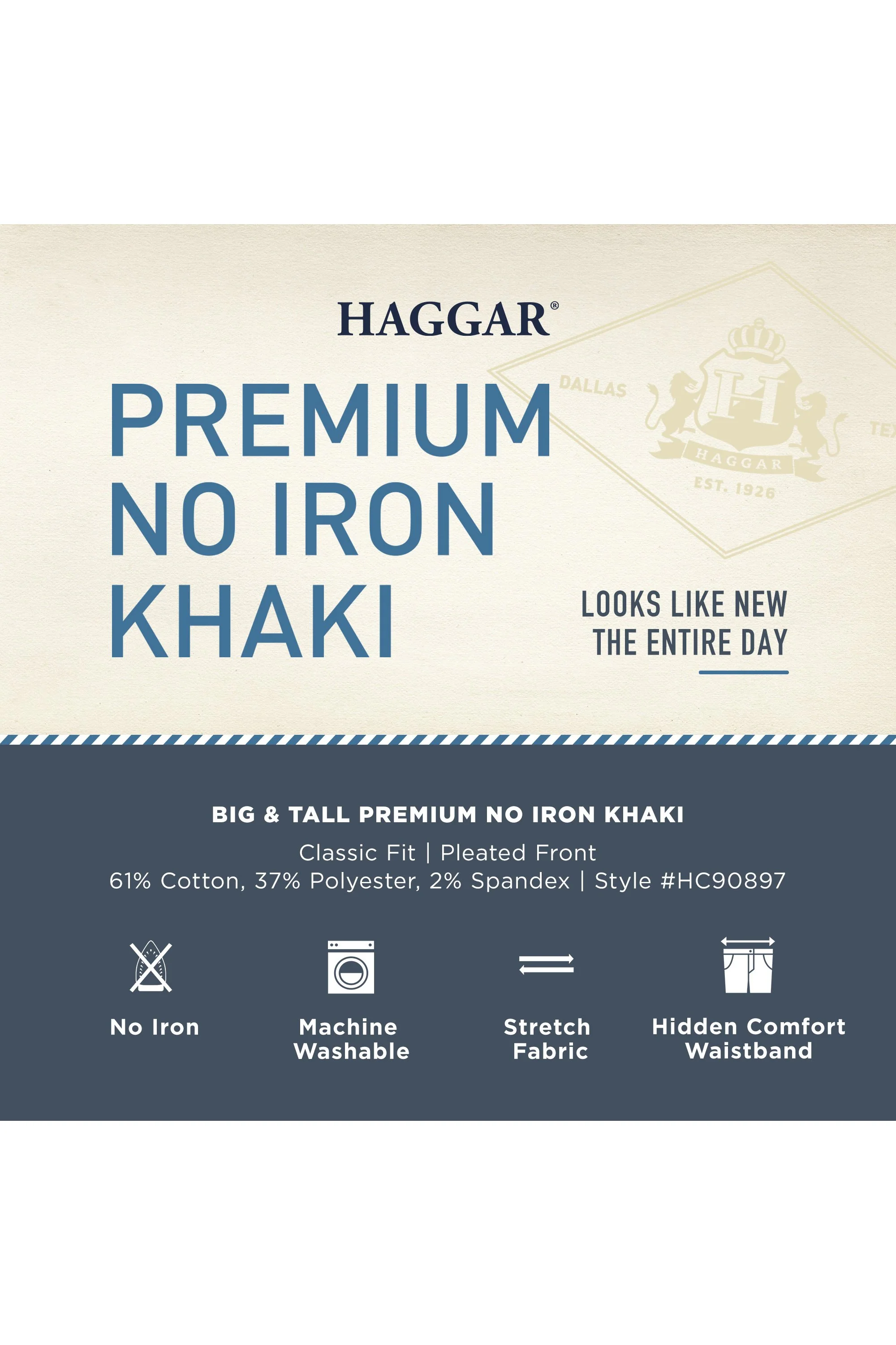 Big & Tall Premium No Iron Khaki - Image 20