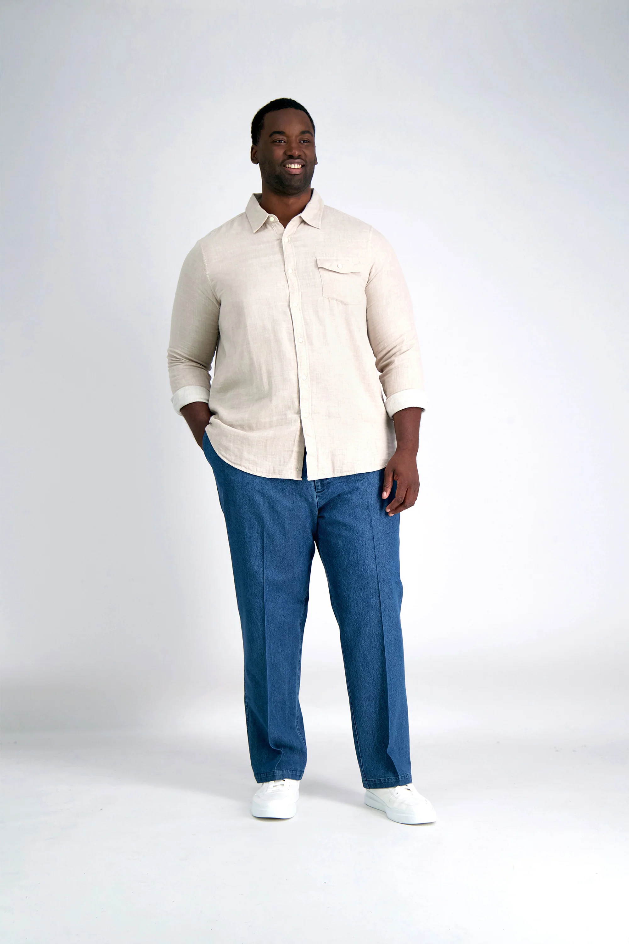 Big & Tall Stretch Denim Trouser - Image 3