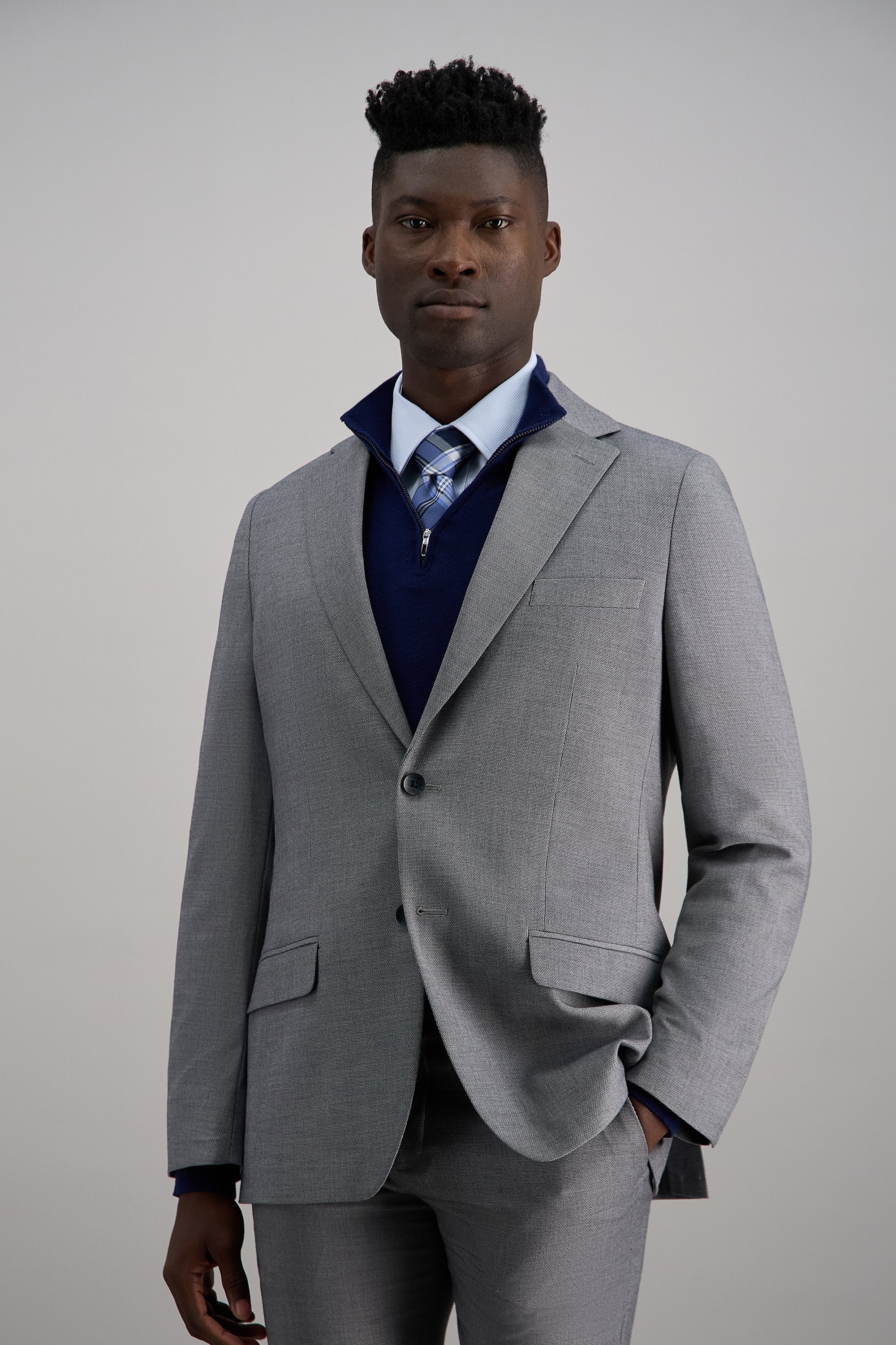 J.M. Haggar Micro Dobby Suit Jacket - Image 3