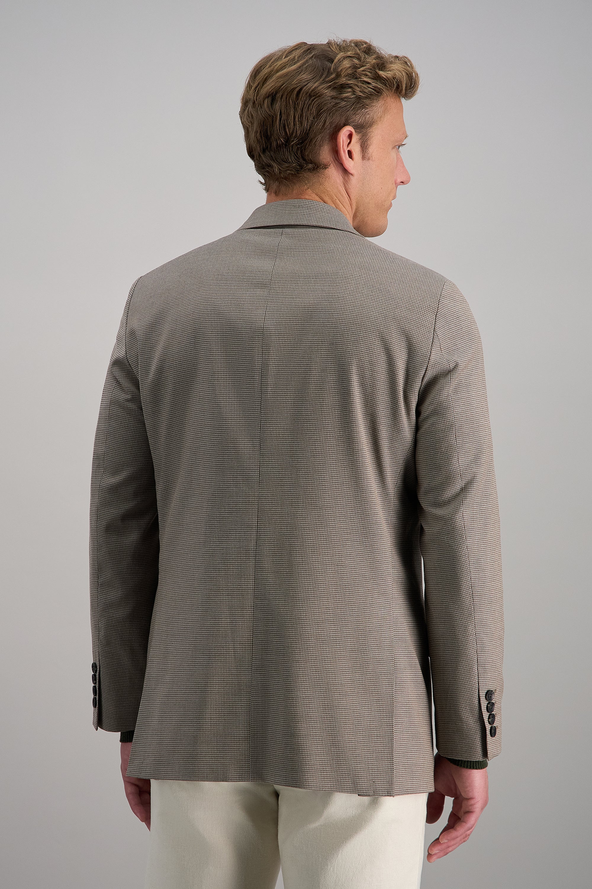 J.M. Haggar Mini Dobby Sport Coat - Mocha - Image 4