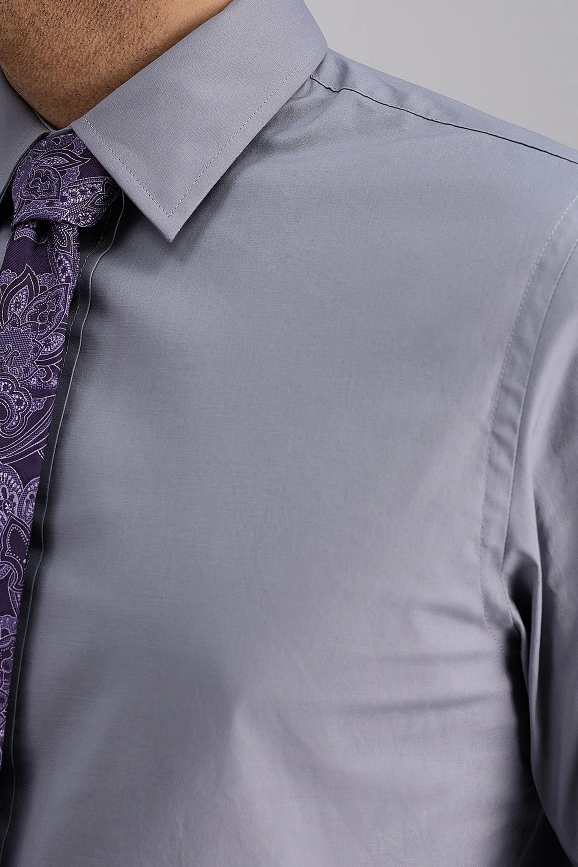 Premium Comfort Dress Shirt - Charcoal - Image 5