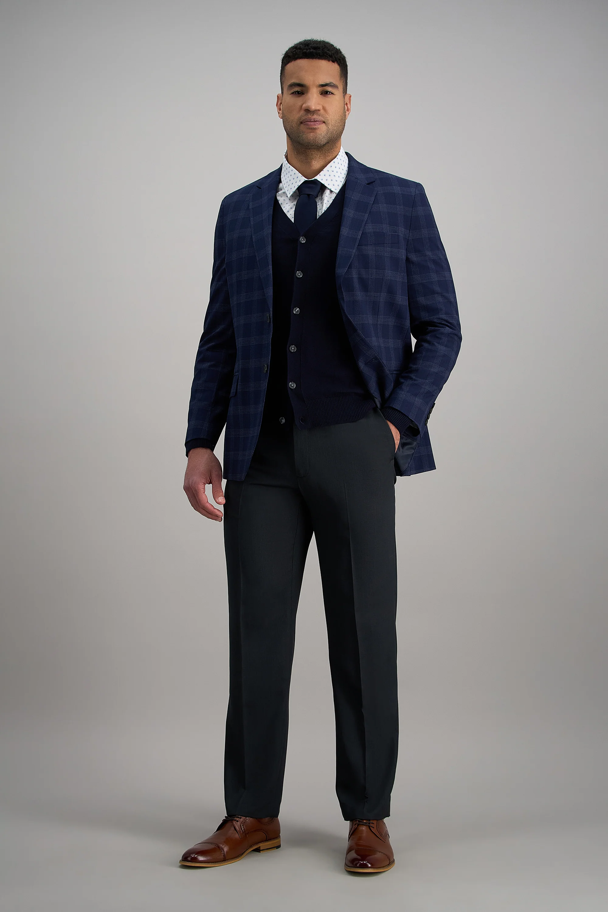 Premium Comfort Tonal Grid Dress Pant - Image 3