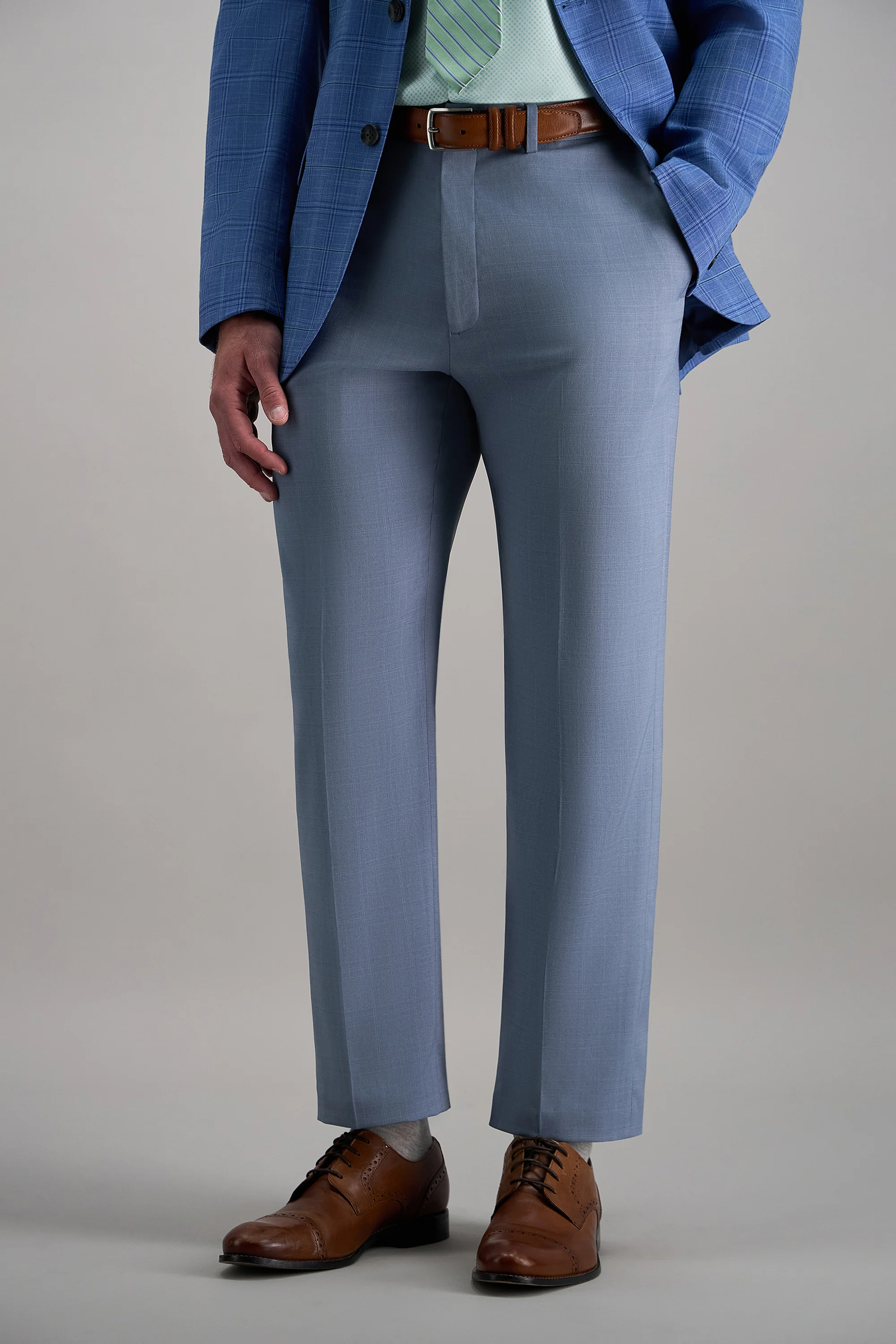 Premium Comfort Tonal Plaid Dress Pant - Image 11