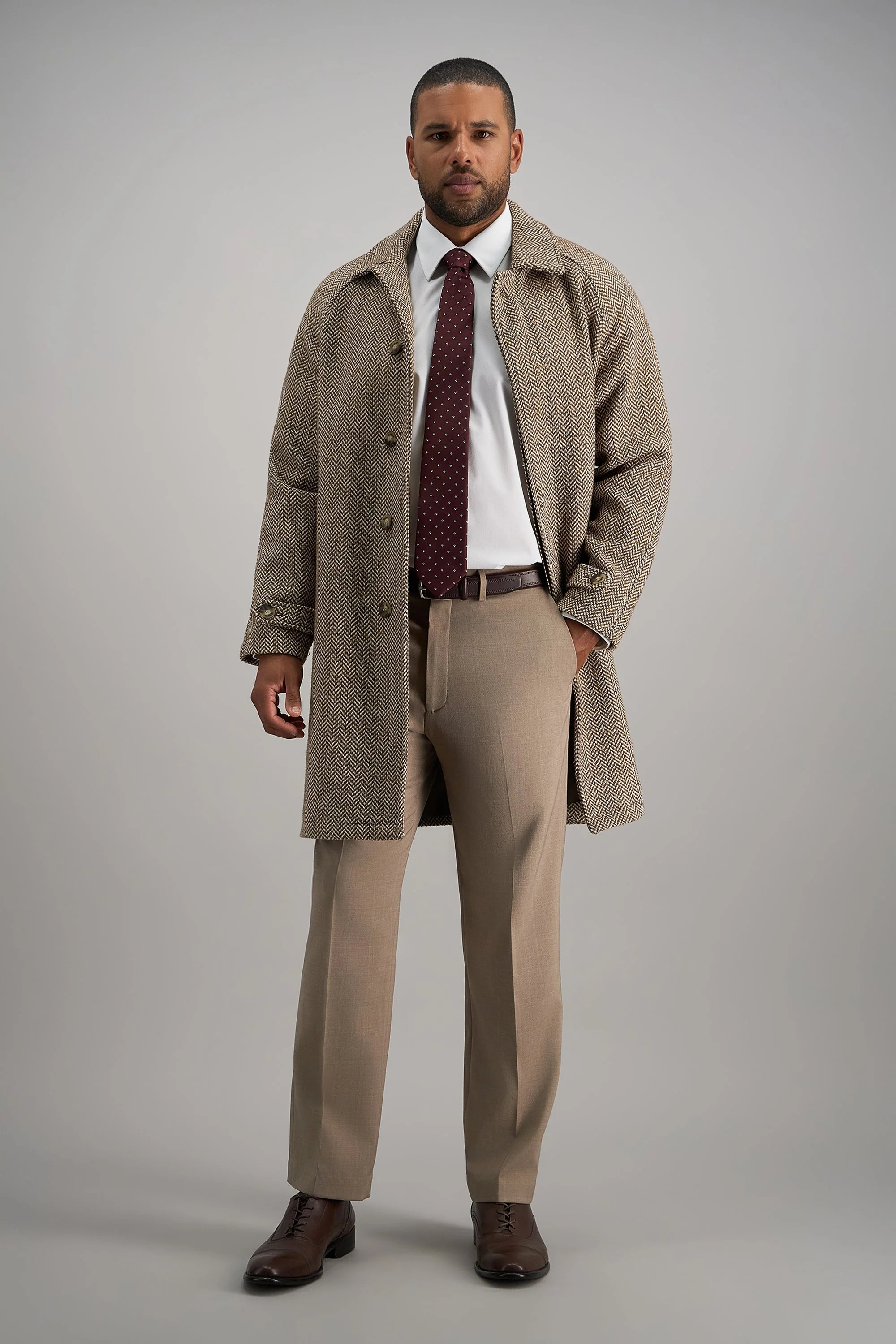 Premium Comfort Tonal Plaid Dress Pant - Image 14