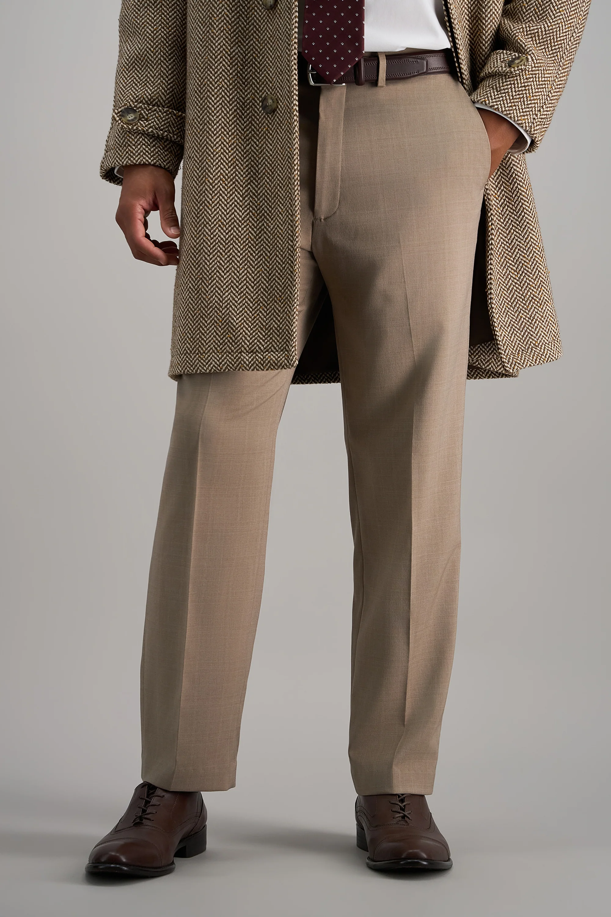 Premium Comfort Tonal Plaid Dress Pant - Image 17
