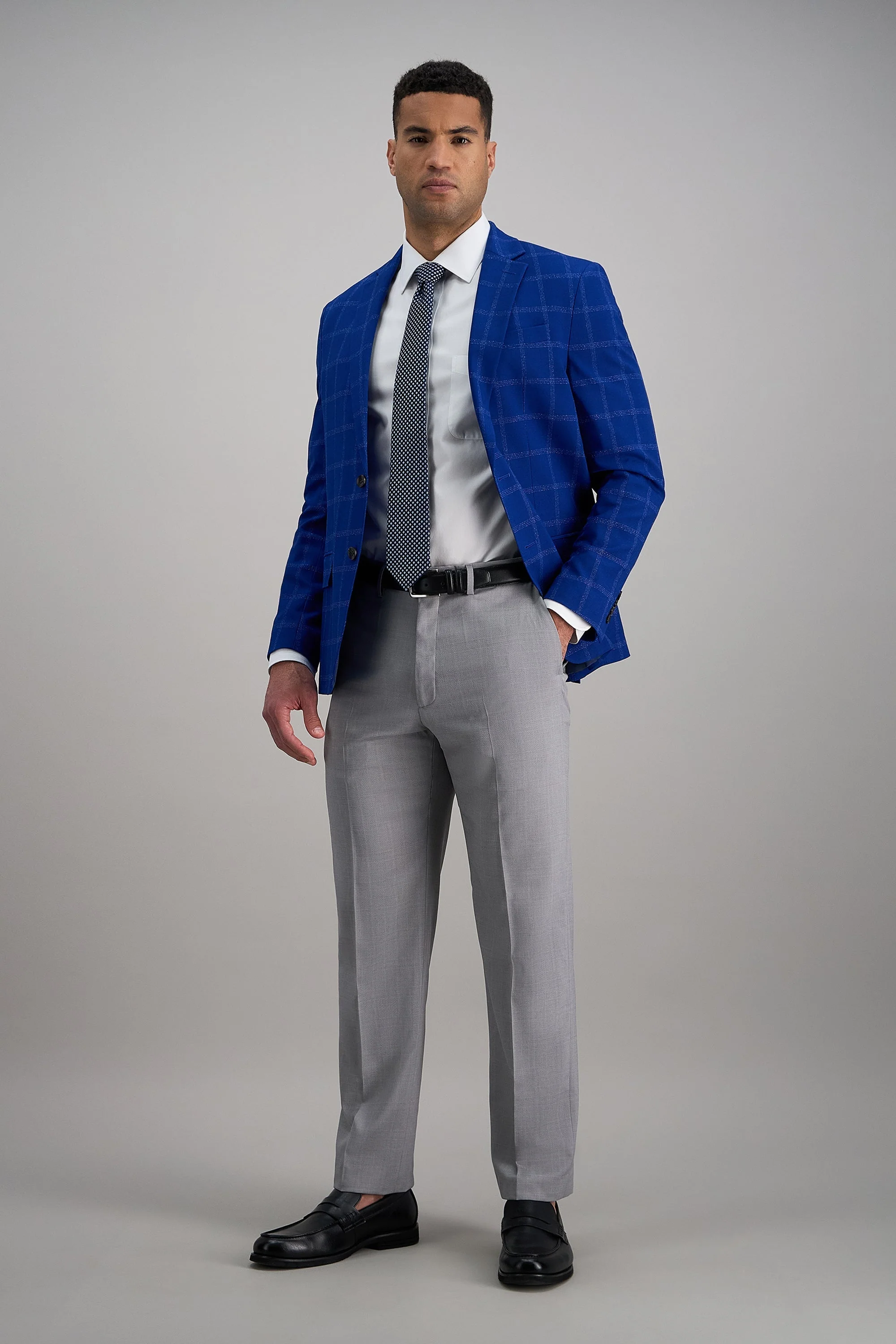 Premium Comfort Tonal Plaid Dress Pant - Image 3