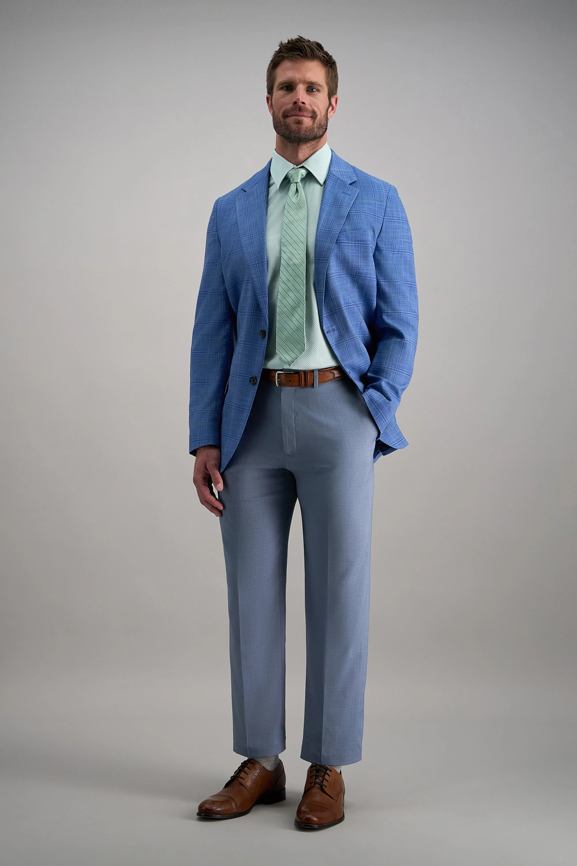 Premium Comfort Tonal Plaid Dress Pant - Image 8