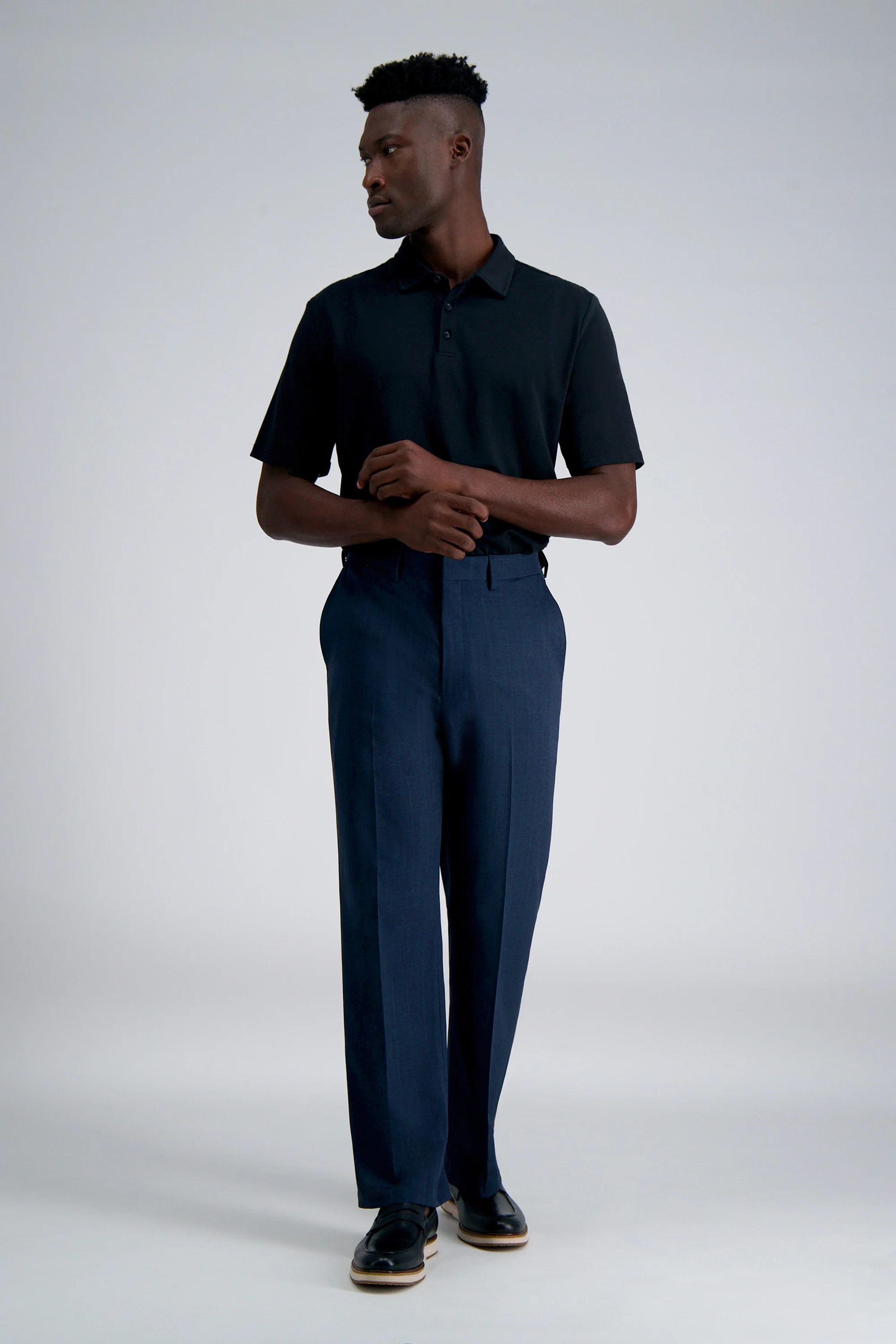 Premium Comfort Tonal Windowpane Dress Pant - Image 3