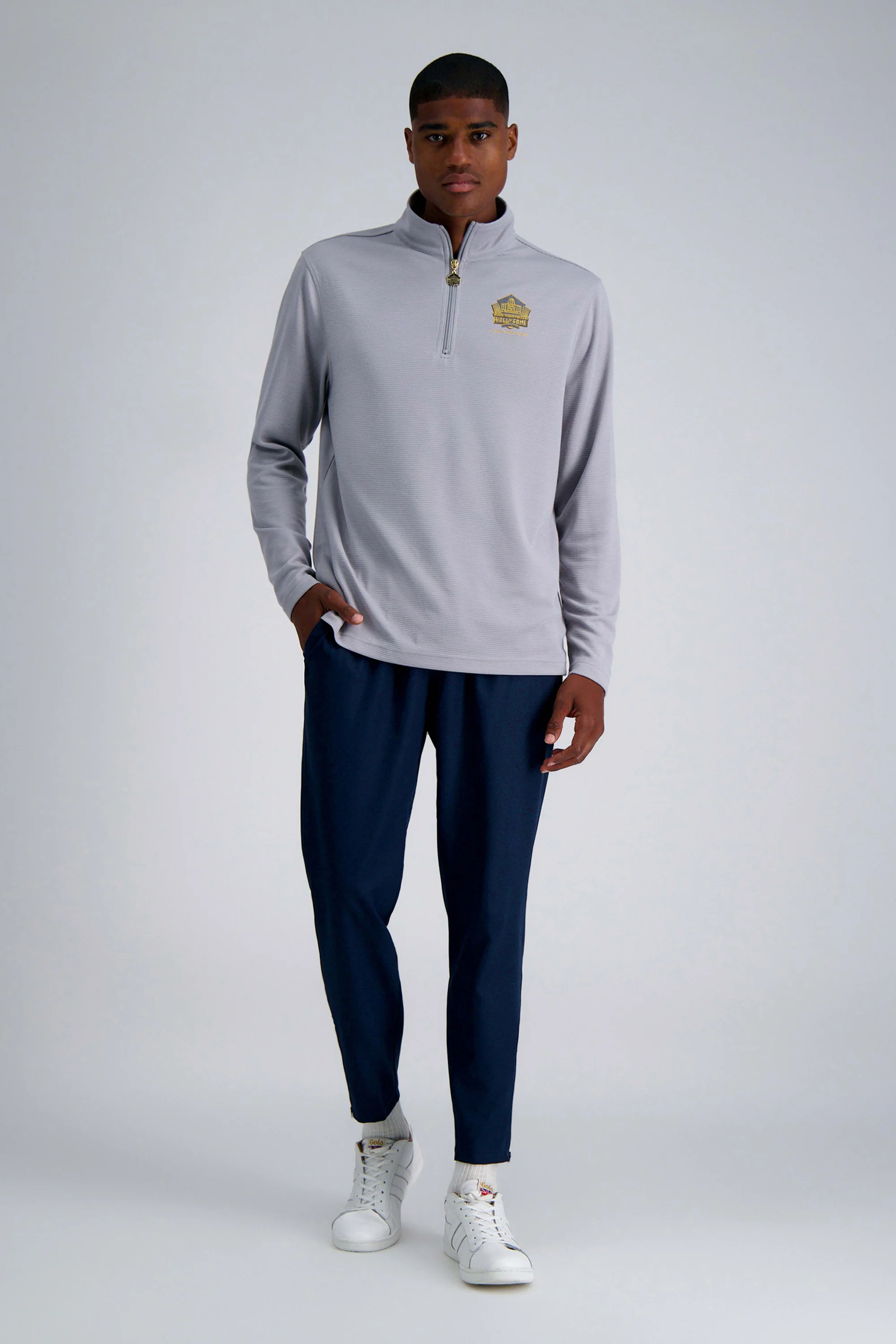 Pro Football Hall of Fame X Haggar – Long Sleeve Ribbed Quarter Zip - Image 17