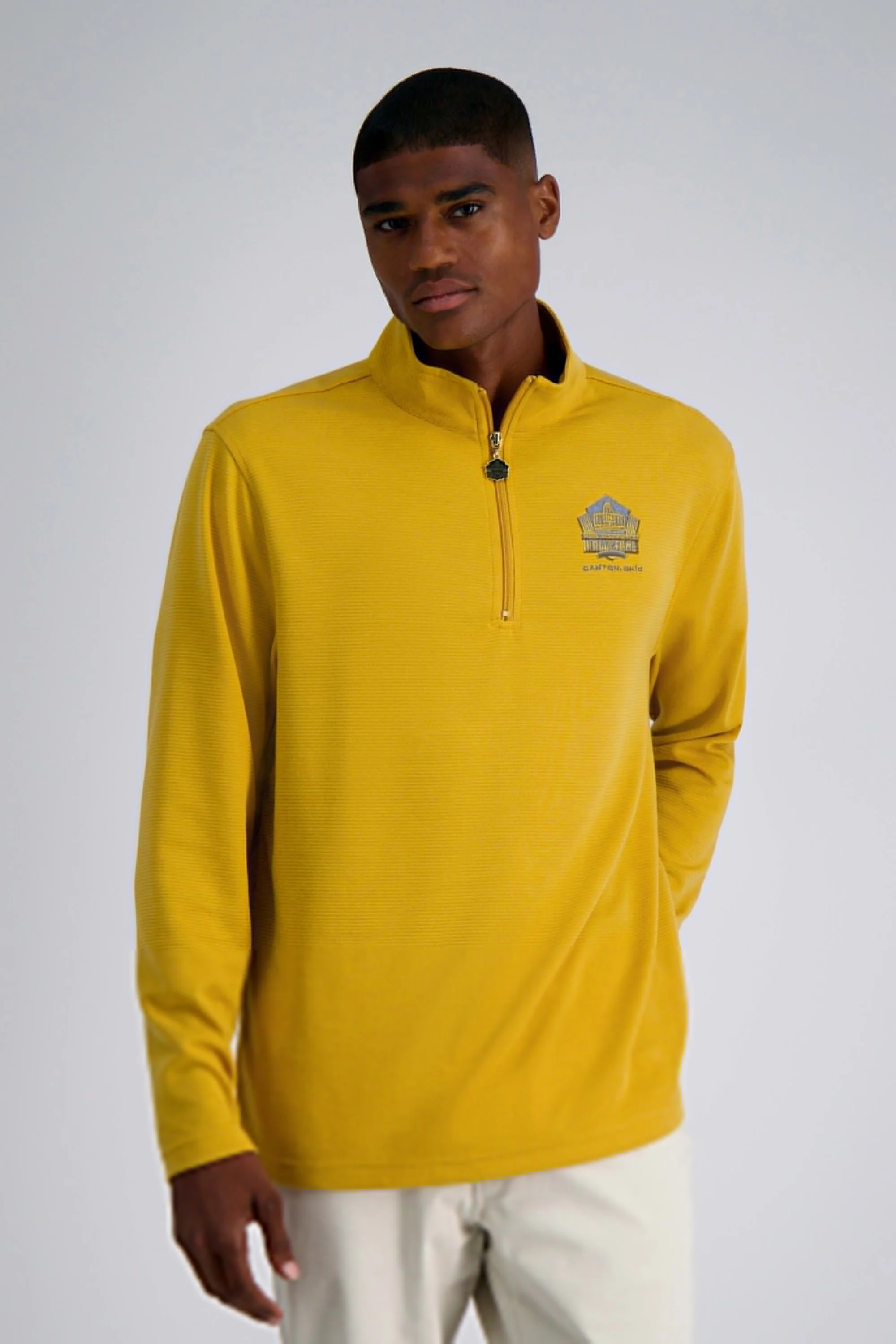Pro Football Hall of Fame X Haggar – Long Sleeve Ribbed Quarter Zip - Image 23