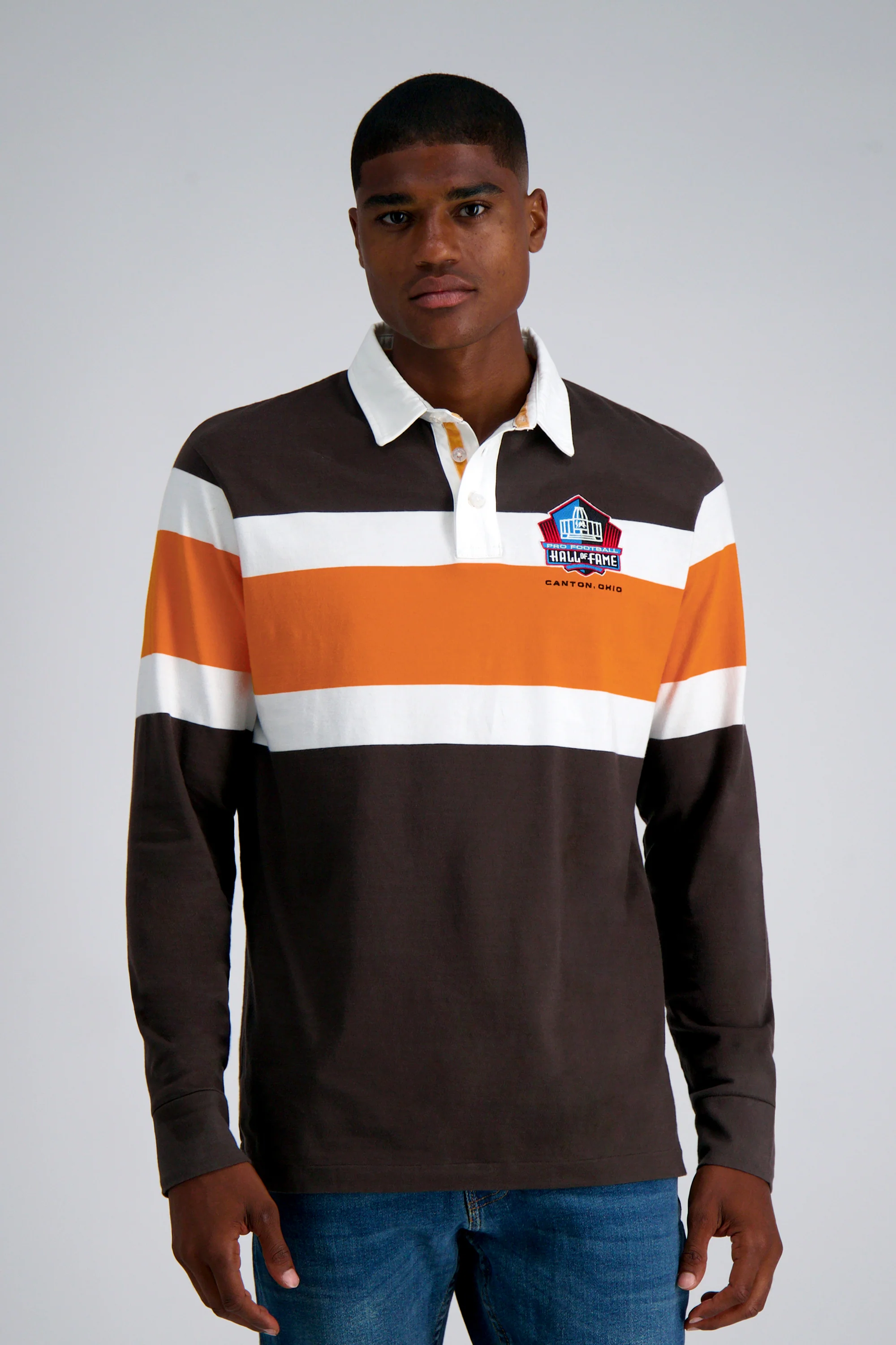 Pro Football Hall of Fame X Haggar - Vintage Wash Rugby Polo - Image 12