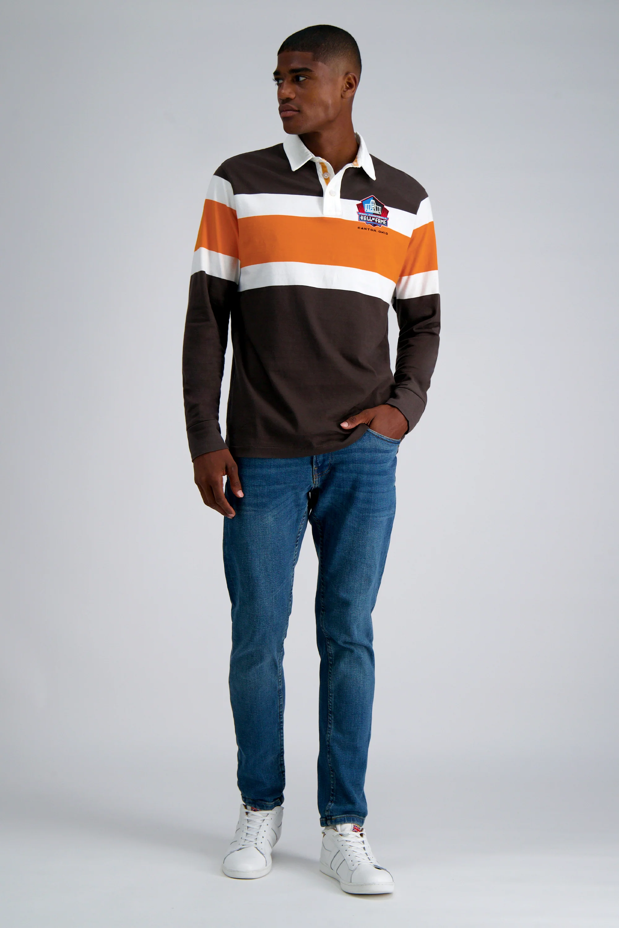 Pro Football Hall of Fame X Haggar - Vintage Wash Rugby Polo - Image 17