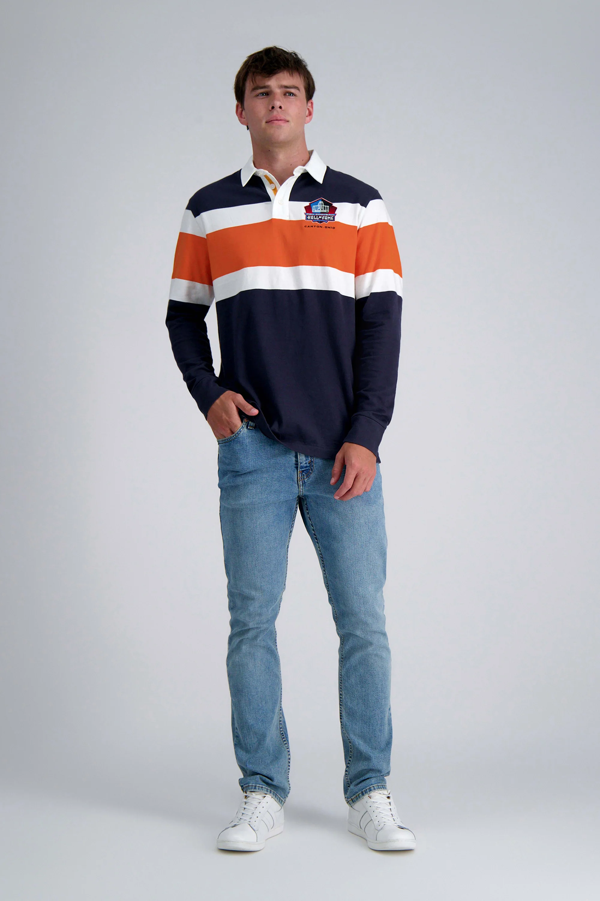 Pro Football Hall of Fame X Haggar - Vintage Wash Rugby Polo - Image 28