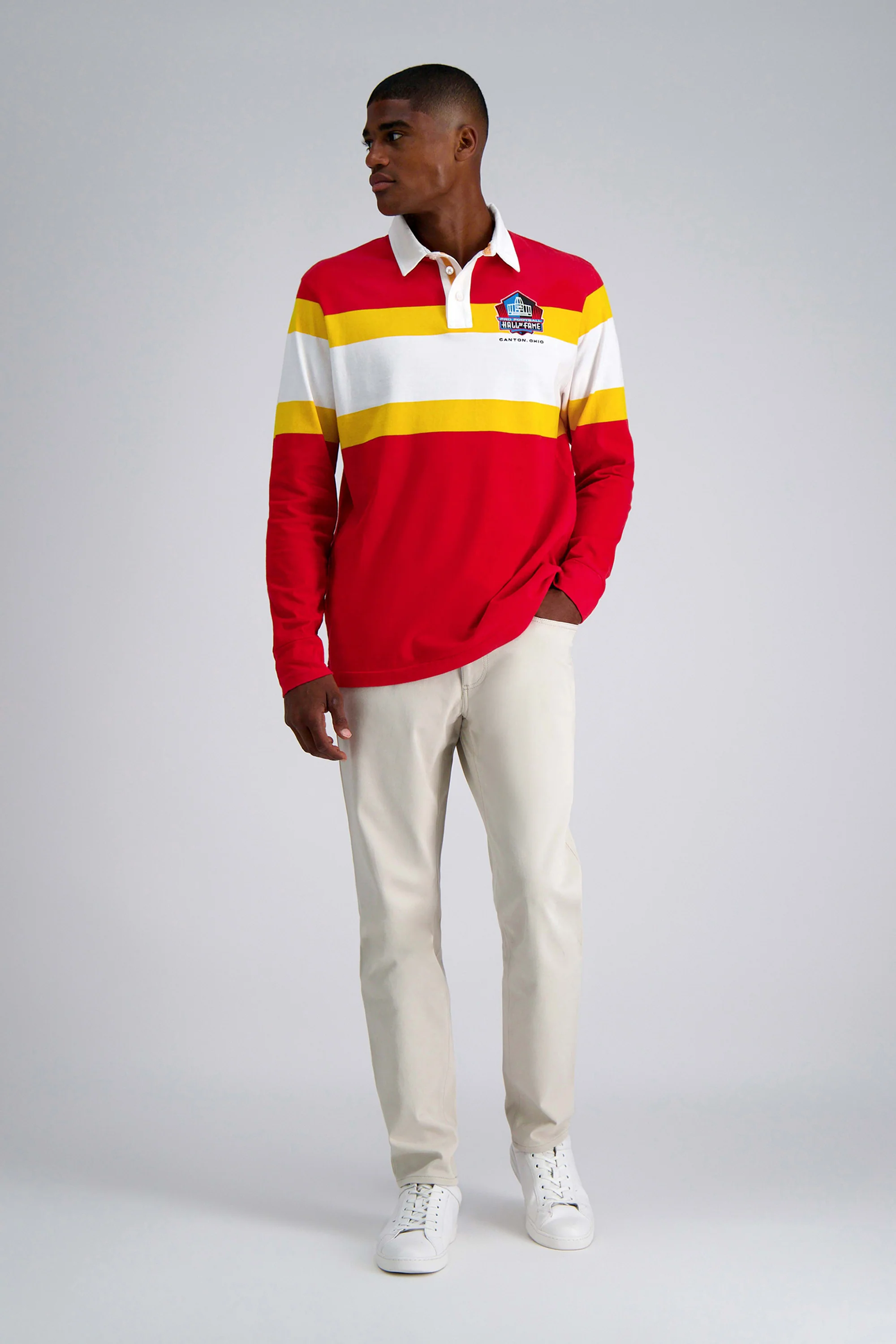 Pro Football Hall of Fame X Haggar - Vintage Wash Rugby Polo - Image 39