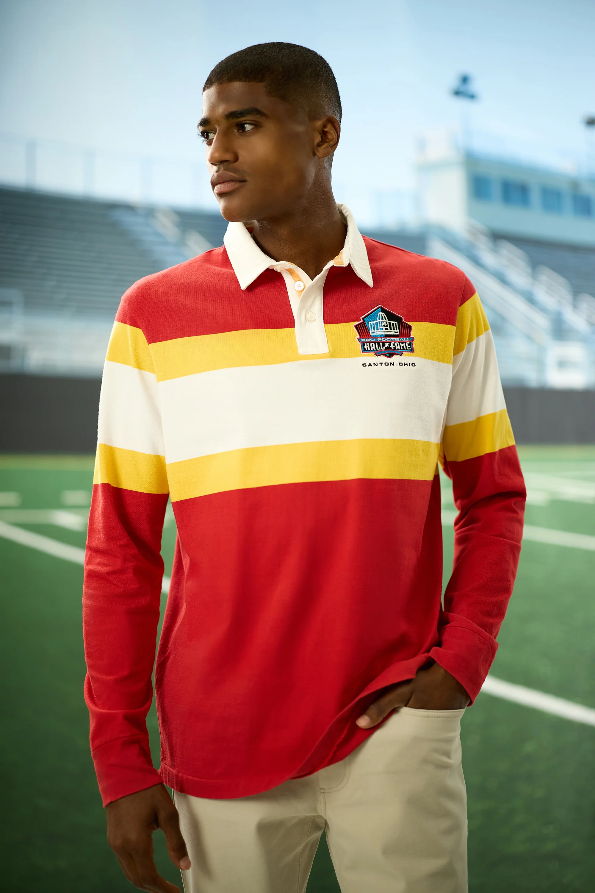 Pro Football Hall of Fame X Haggar - Vintage Wash Rugby Polo - Image 41