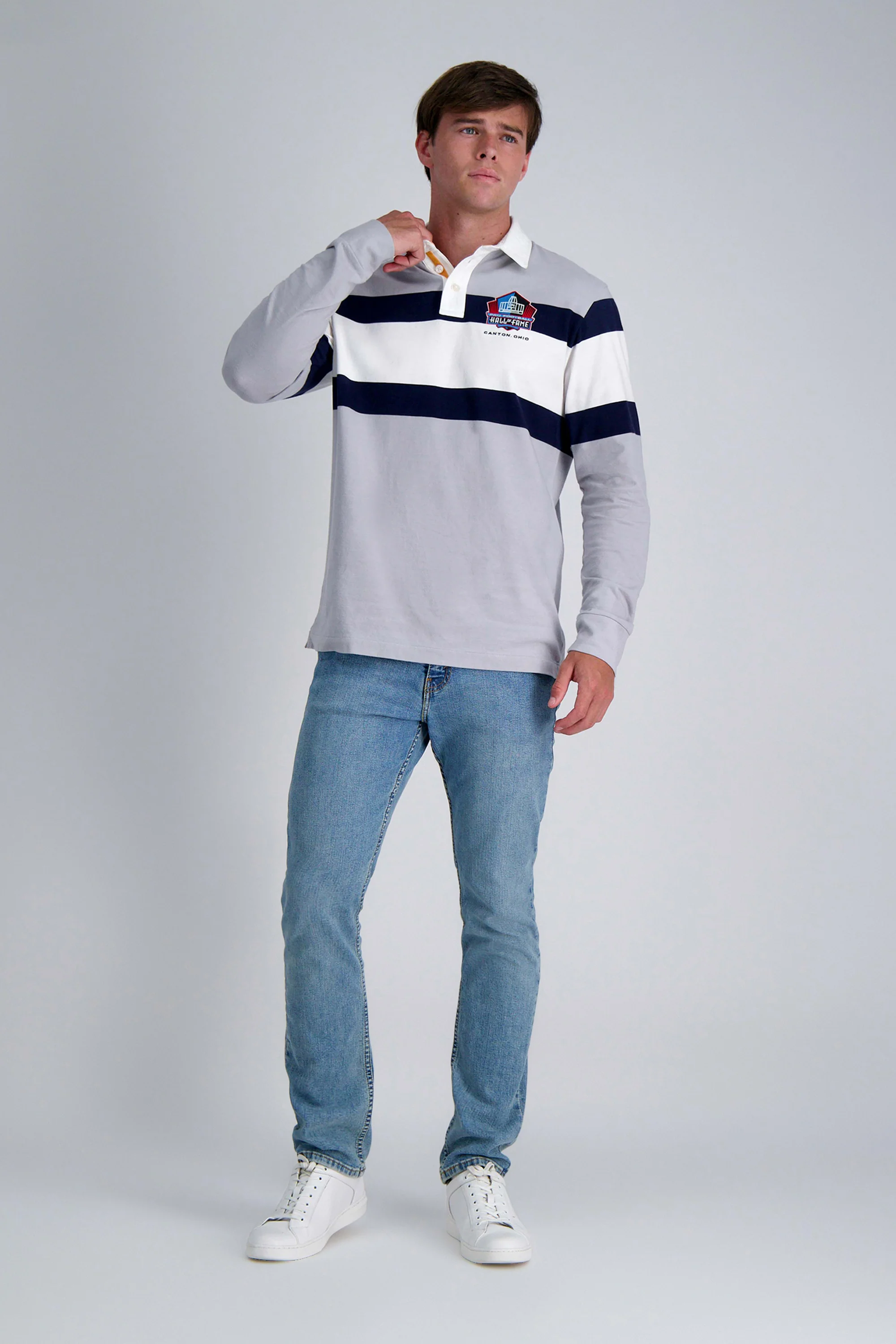 Pro Football Hall of Fame X Haggar - Vintage Wash Rugby Polo - Image 6