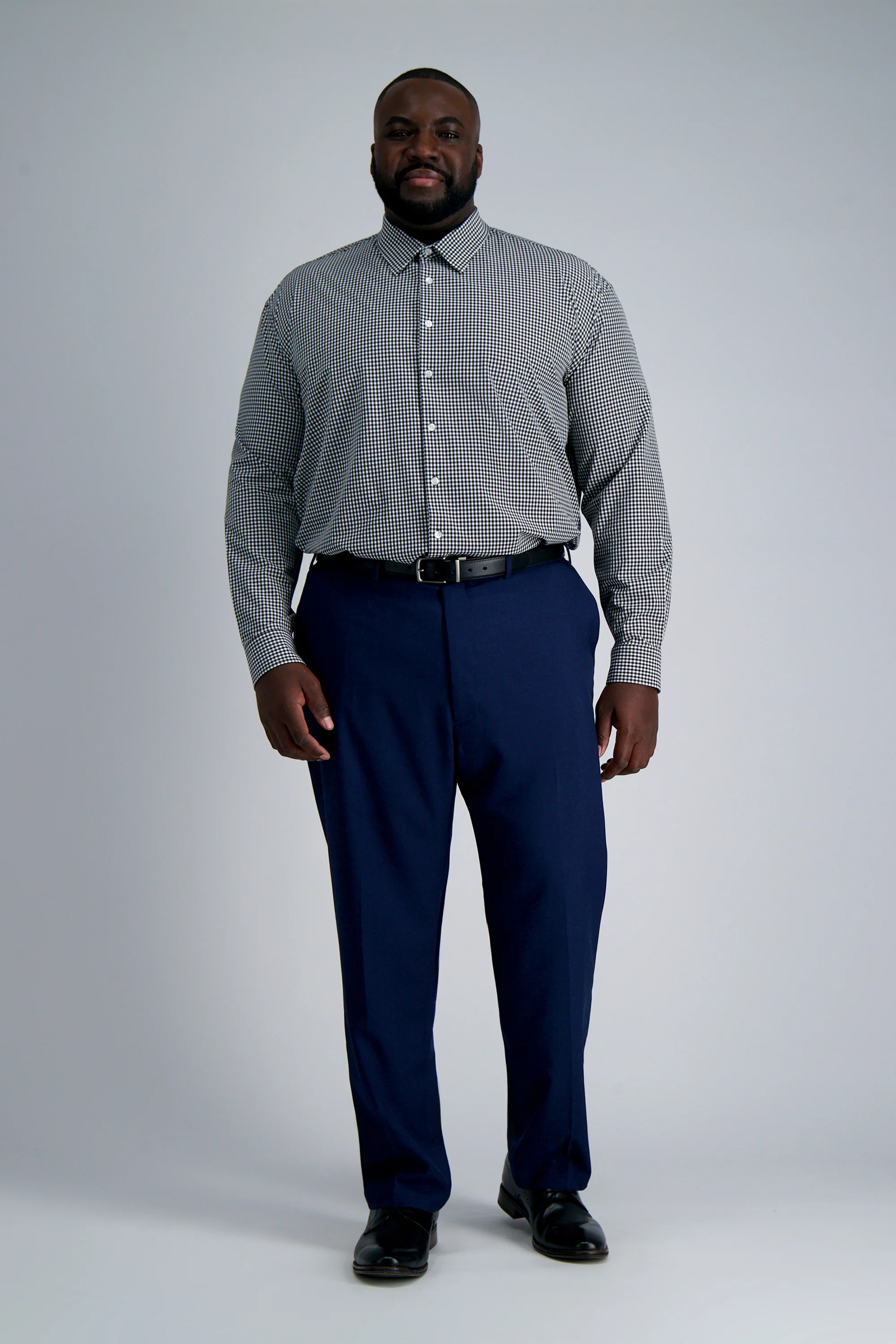 Smart Wash® Tall Dress Shirt - Black Check - Image 3