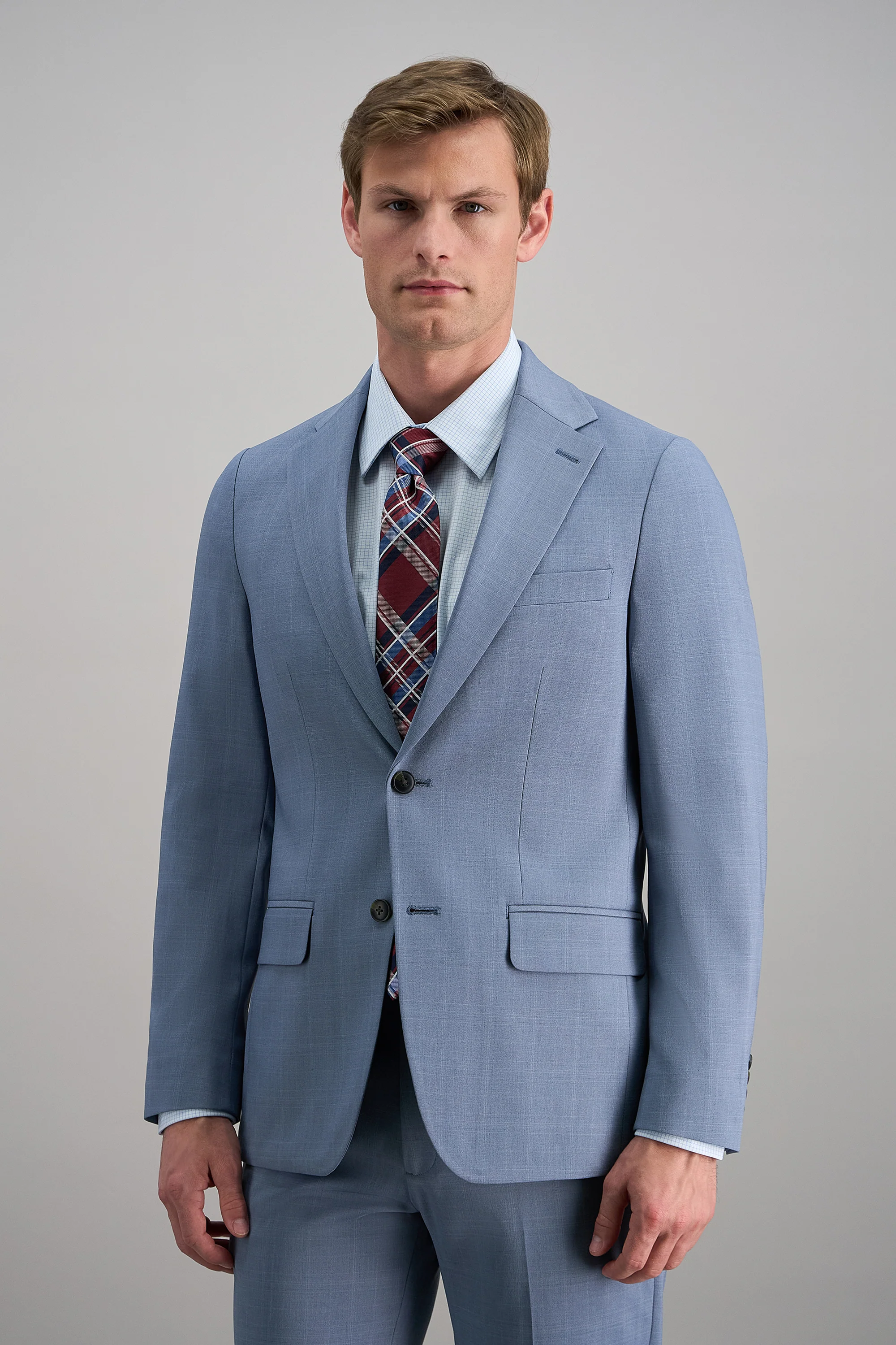 Smart Wash® Tonal Plaid Suit Separates - Image 3