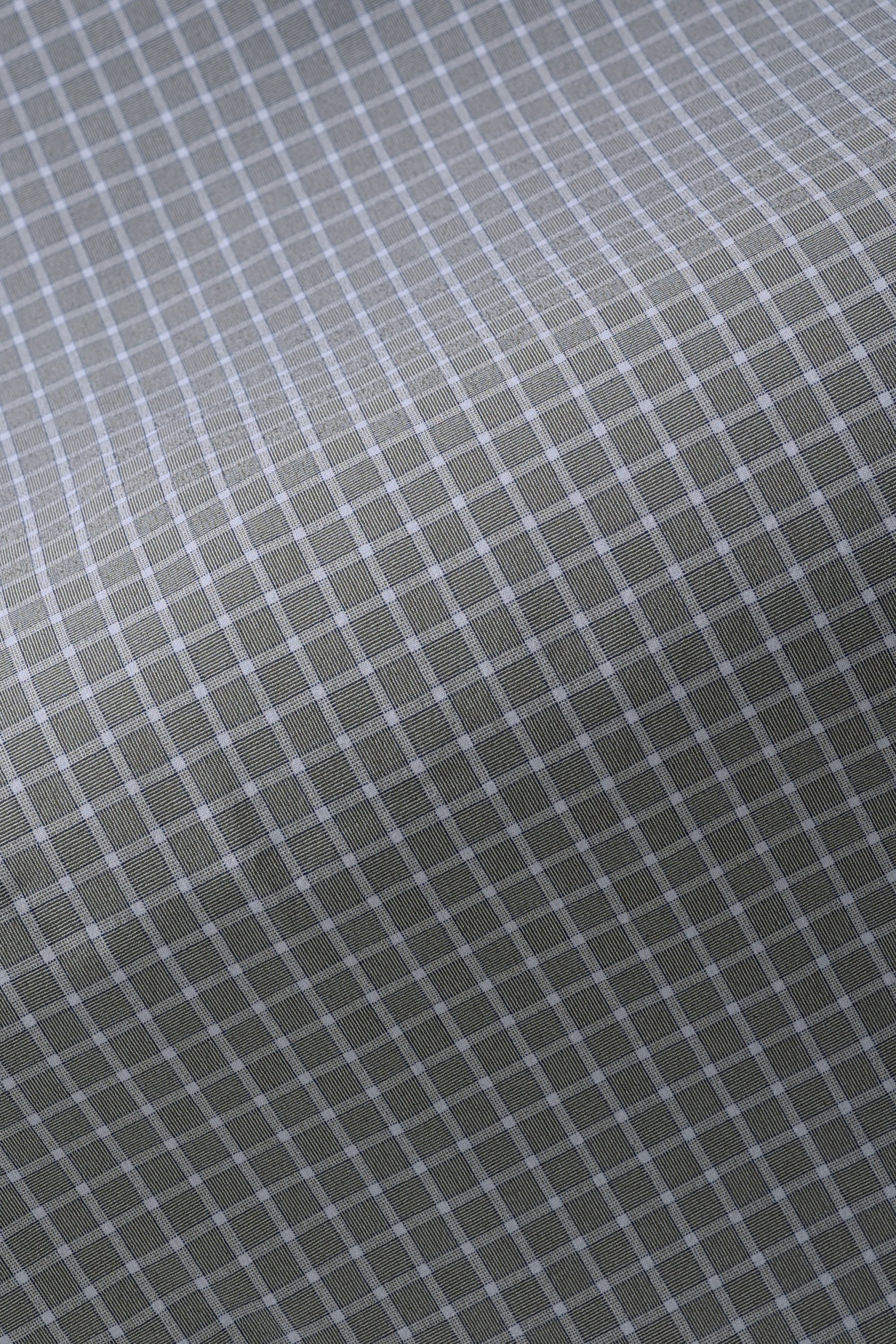 Tall Smart Wash® Dress Shirt - Medium Grey Grid - Image 5